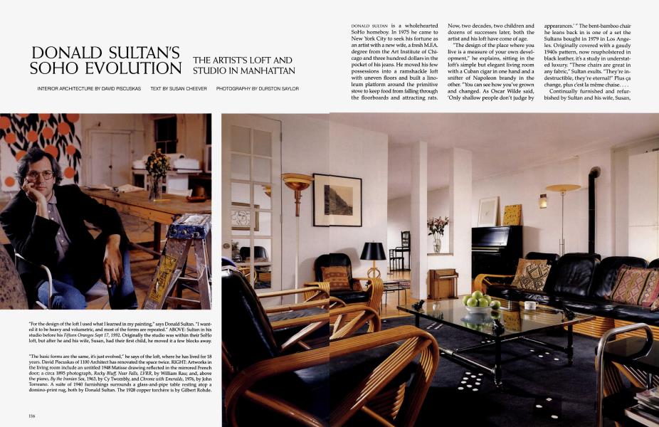DONALD SULTAN'S SOHO EVOLUTION | Architectural Digest | SEPTEMBER 1993