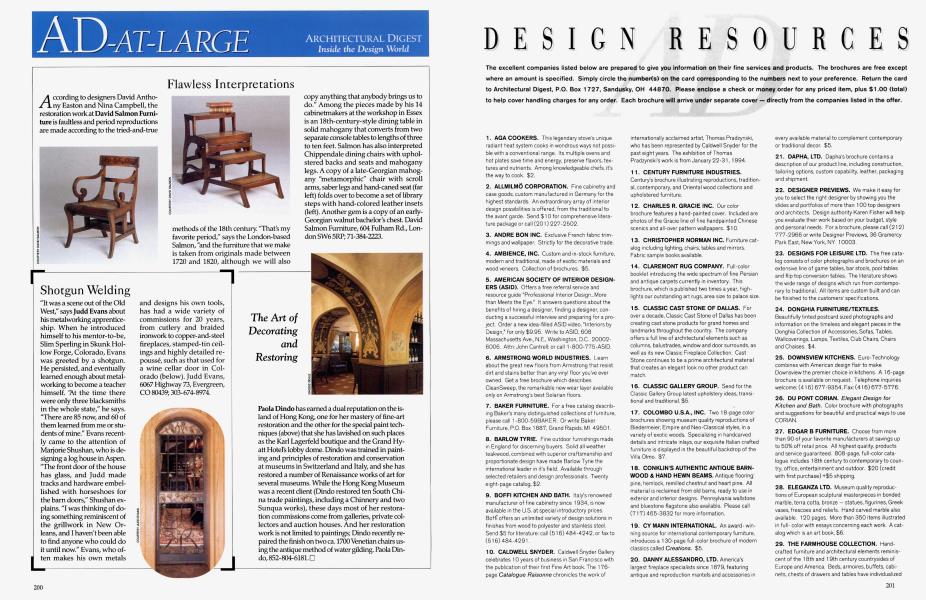 DESIGN RESOURCES | Architectural Digest | FEBRUARY 1994