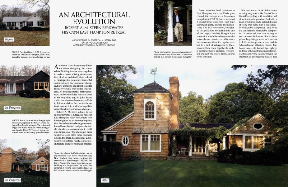 AN ARCHITECTURAL EVOLUTION | Architectural Digest | FEBRUARY 1994