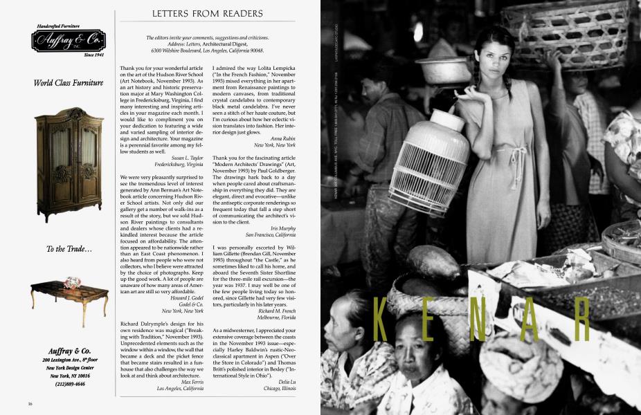 LETTERS FROM READERS