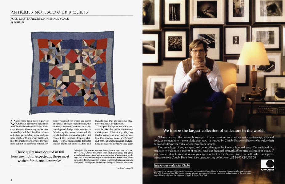 Antiques Notebook: Crib Quilts