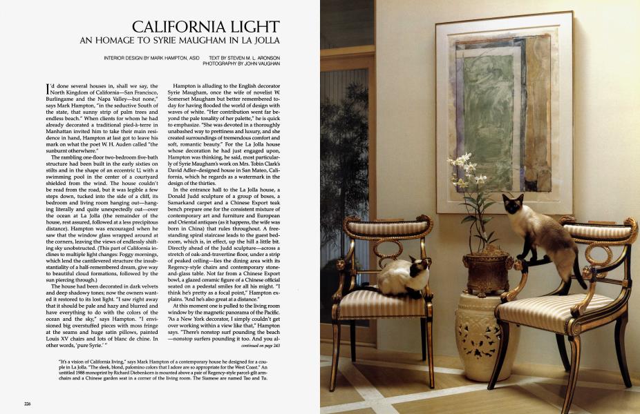 CALIFORNIA LIGHT | Architectural Digest | NOVEMBER 1994