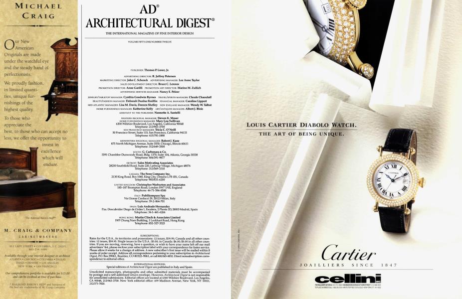 cellini NYC | Architectural Digest | DECEMBER 1994
