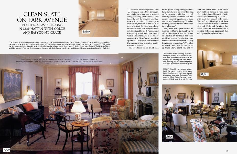 Clean Slate On Park Avenue Architectural Digest February