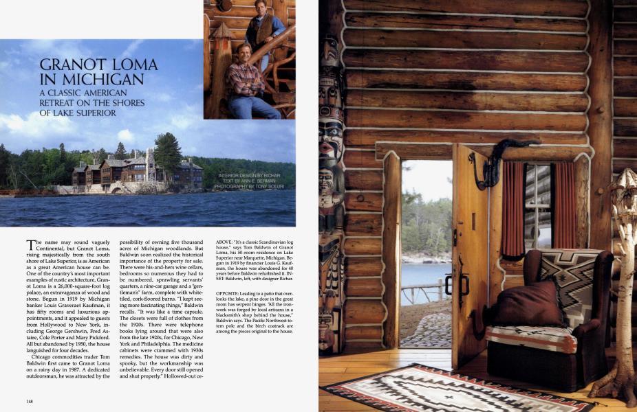 GRANOT LOMA IN MICHIGAN | Architectural Digest | MAY 1995