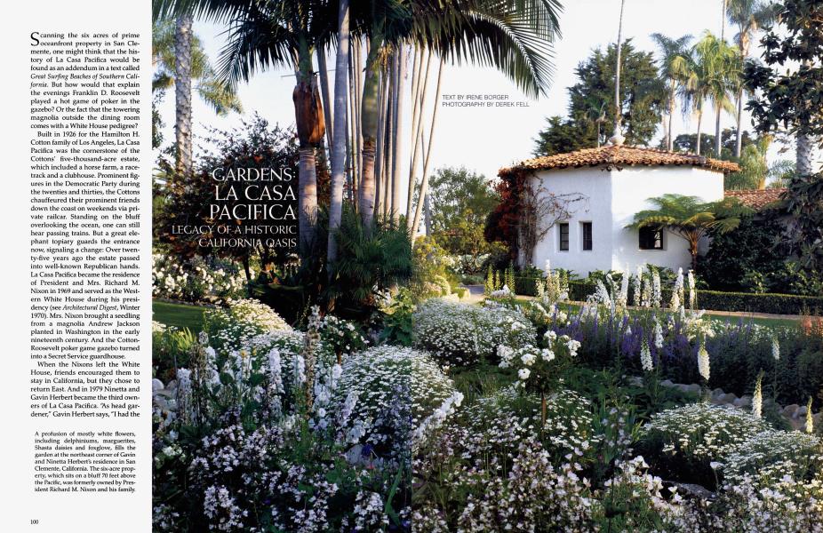 GARDENS: LA CASA PACIFICA | Architectural Digest | AUGUST 1995