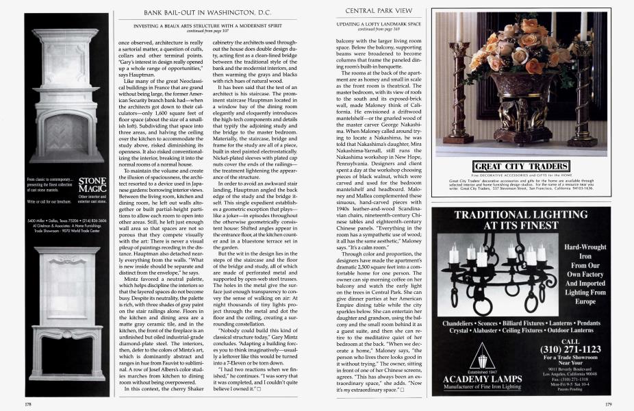 STONE MAGIC | Architectural Digest | FEBRUARY 1996