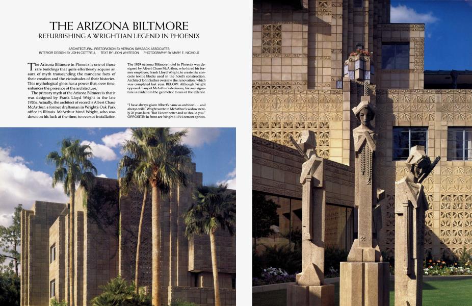 The Arizona Biltmore  Architectural Digest  MARCH 1996