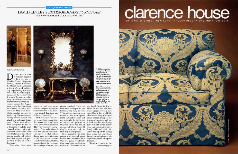 ANTIQUES NOTEBOOK: DAVID LINLEY'S EXTRAORDINARY FURNITURE