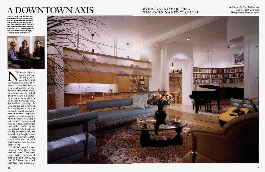 A DOWNTOWN AXIS | Architectural Digest | MARCH 1997