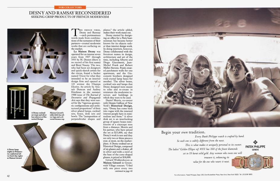 FOR COLLECTORS: DESNY AND RAMSAY RECONSIDERED