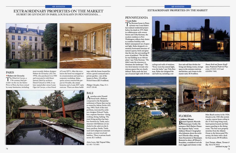 AD ESTATES: EXTRAORDINARY PROPERTIES ON THE MARKET