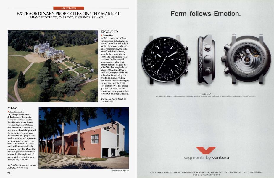 AD ESTATES: EXTRAORDINARY PROPERTIES ON THE MARKET