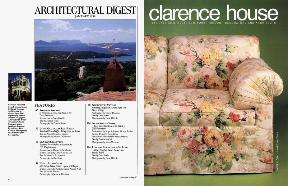 ARCHITECTURAL DIGEST JANUARY 1998