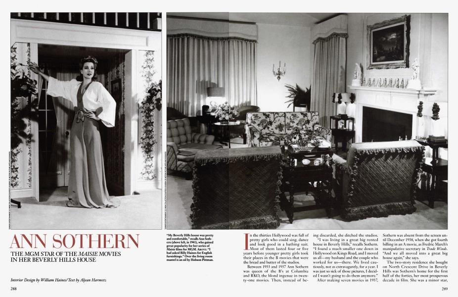 ANN SOTHERN | Architectural Digest | APRIL 1998