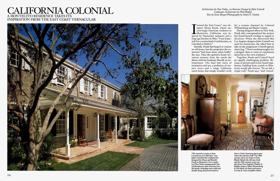 CALIFORNIA COLONIAL | Architectural Digest | MAY 1998