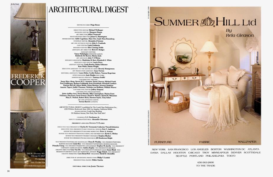 ARCHITECTURAL DIGEST | Architectural Digest | SEPTEMBER 1998