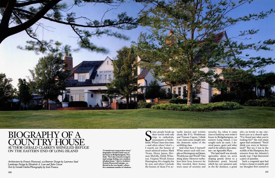 BIOGRAPHY OF A COUNTRY HOUSE | Architectural Digest | MAY 1999