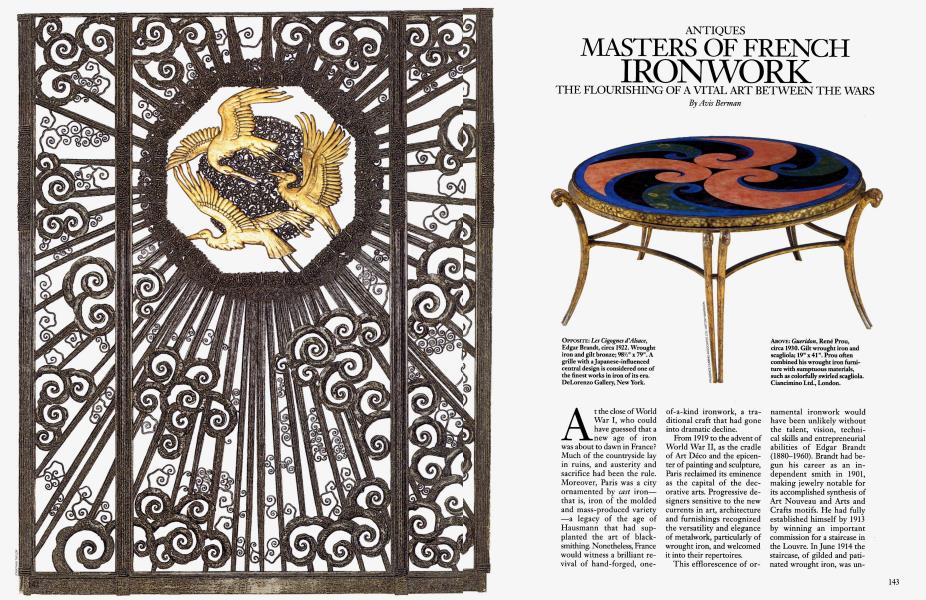 ANTIQUES: MASTERS OF FRENCH IRONWORK