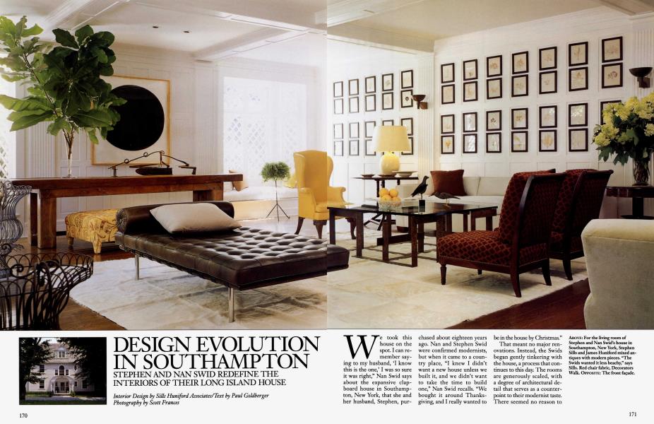 DESIGN EVOLUTION IN SOUTHAMPTON | Architectural Digest | DECEMBER 1999