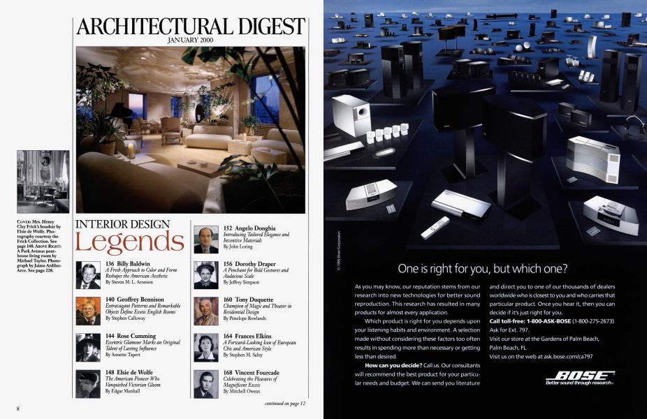 ARCHITECTURAL DIGEST JANUARY 2000