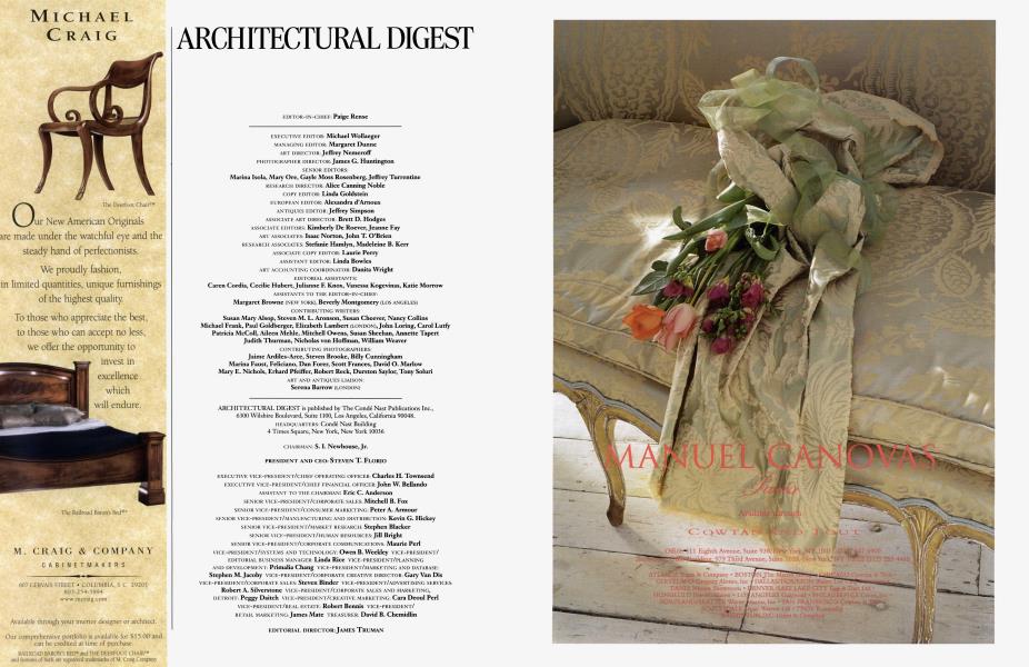 ARCHITECTURAL DIGEST Architectural Digest JUNE 2000