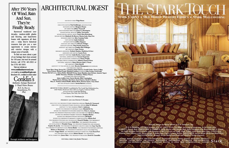 ARCHITECTURAL DIGEST Architectural Digest JANUARY 2001