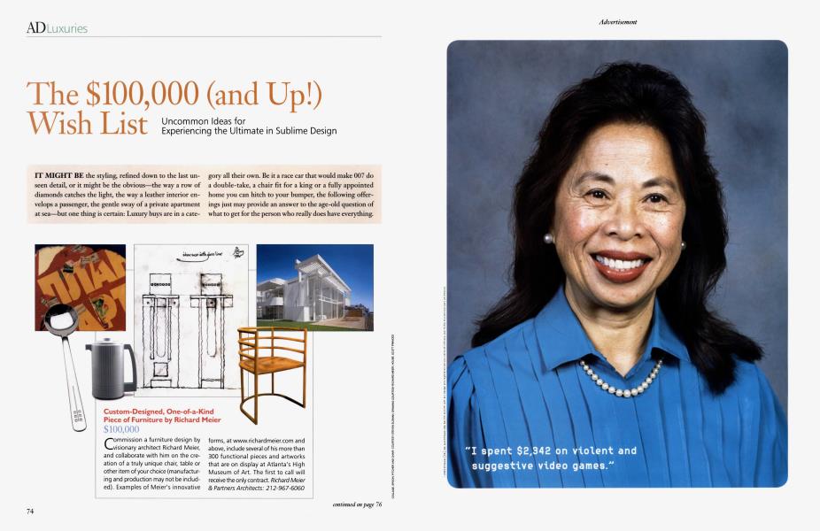 The $100,000 (And Up!) Wish List