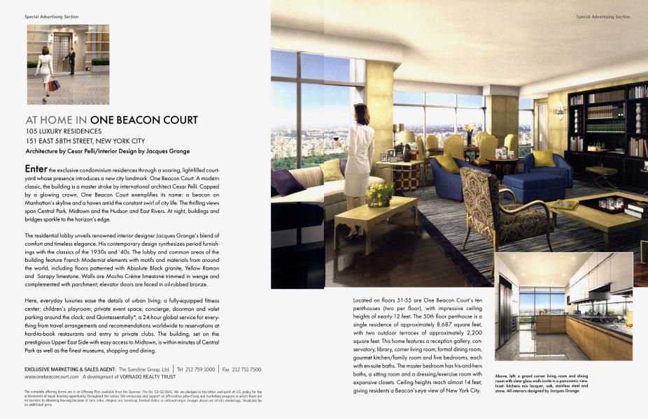 At home in one beacon court architectural digest november 2004