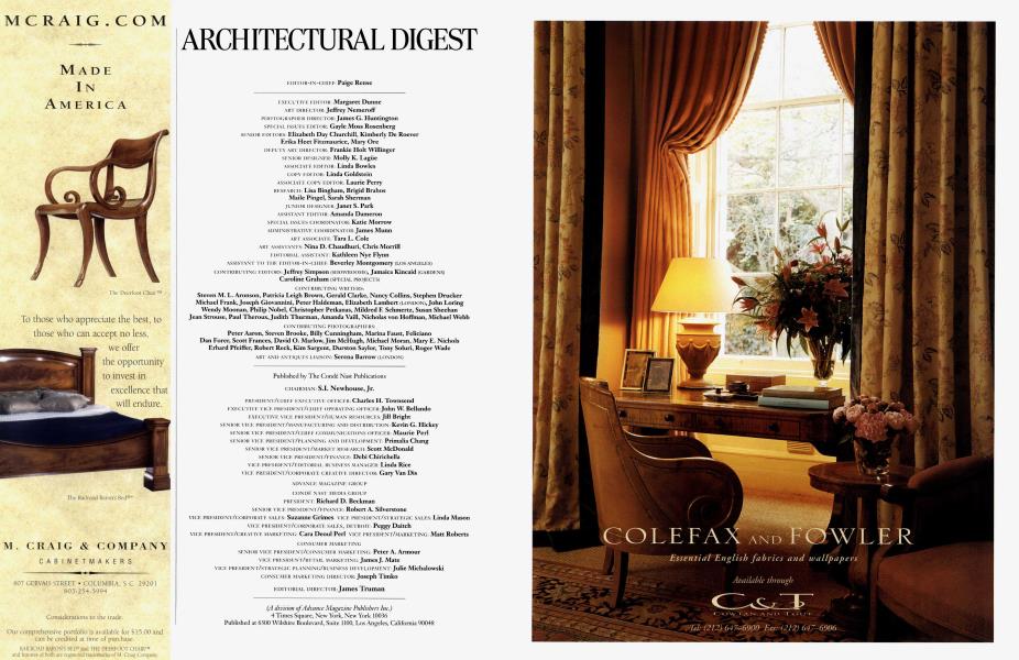ARCHITECTURAL DIGEST Architectural Digest FEBRUARY 2005