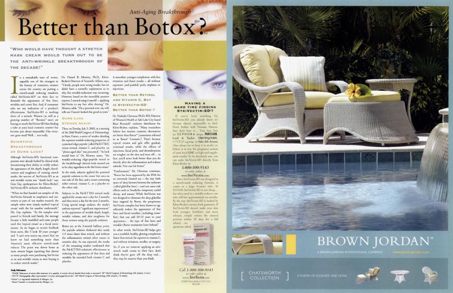 Better than Botox®*?™ | Architectural Digest | MAY 2005