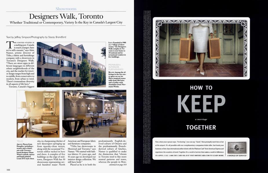 Designers Walk, Toronto | Architectural Digest | OCTOBER 2005