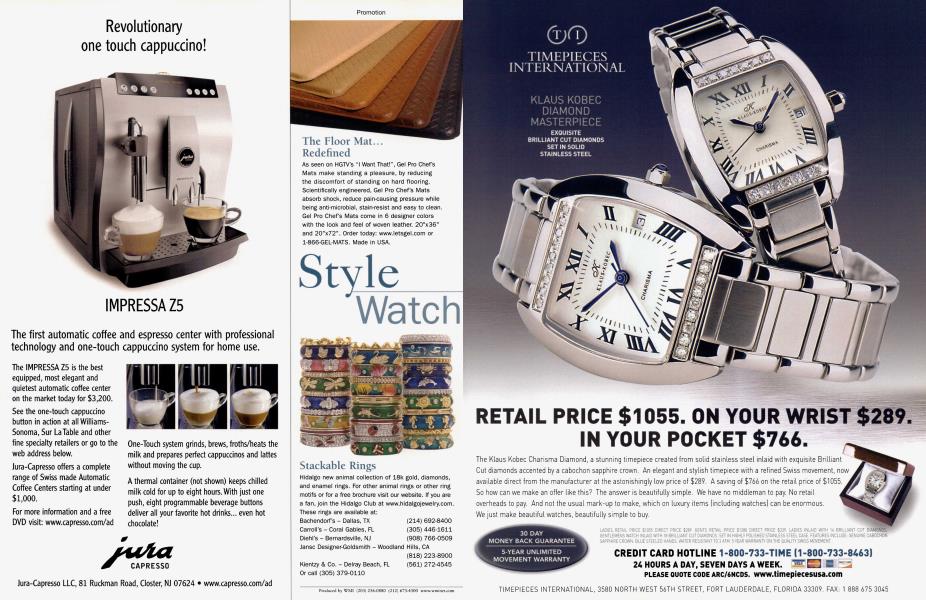 Style Watch | Architectural Digest | NOVEMBER 2006