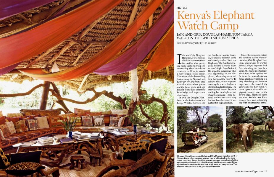 Kenya's Elephant Watch Camp Architectural Digest AUGUST 2007