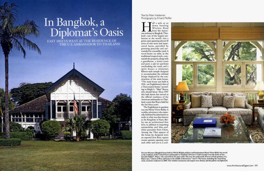 In Bangkok, a Diplomat's Oasis