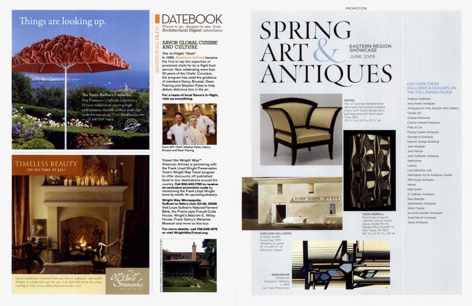 ARCHITECTURAL DIGEST DATEBOOK | Architectural Digest | JUNE 2009