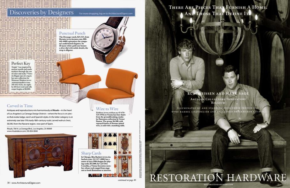 RESTORATION HARDWARE | Architectural Digest | NOVEMBER 2009