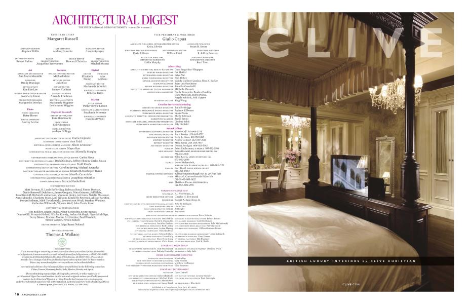 ARCHITECTURAL DIGEST Architectural Digest FEBRUARY 2013