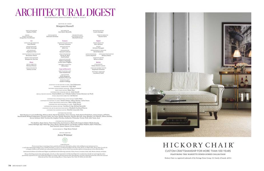 Architectural Digest Architectural Digest November 2014