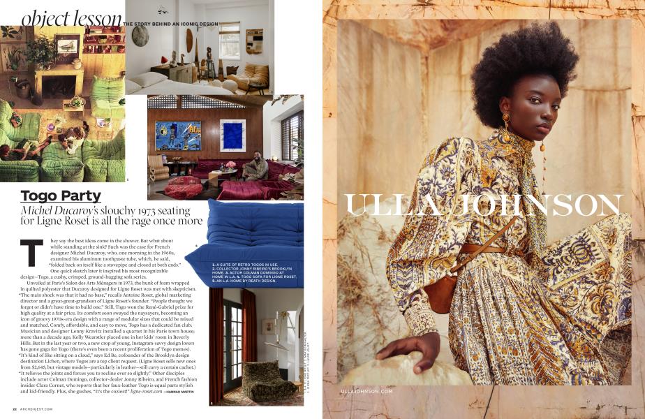 Togo Party | Architectural Digest | SEPTEMBER 2021