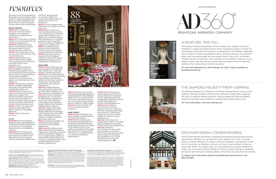 resources | Architectural Digest | OCTOBER 2021